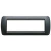 BTICINO Placca Bticino Living Int. 7 Posti Acciaio Scuro BTICINO L4807PA Placca Bticino