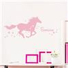Ambiance Sticker SAND_071+col-inc-alfa008 Adesivo con Nome Personalizzato, Motivo: Cavallo fatato, Decorazione da Parete, per Camera dei Bambini, 2 Fogli da 25 x 45 cm e 40 x 25 cm, Rosa Polvere