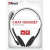 CUFFIE CON MICROFONO REGOLABILE CAVO 1,8 MT TRUST ZIVA CHAT HEADSET GAMING MP3