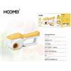 HOOMEI GRATTUGGIA ELETTRICA PER FORMAGGIO DA TAVOLA CON 2 RULLI IN ACCIAIO INOX HM-6112