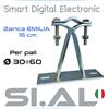 Zanca tipo emilia 15 cm a doppio rinforzo supporto per pali antenna TV 30-60 mm
