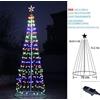 Albero di Natale Luminoso a Cono 2,1 metri 490 LED per esterno impermeabile