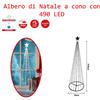 Albero di Natale Luminoso a Cono 2,1 metri 490 LED per esterno impermeabile
