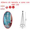 Albero di Natale Luminoso a Cono 2,1 metri 490 LED per esterno impermeabile