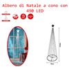 Albero di Natale Luminoso a Cono 2,1 metri 490 LED per esterno impermeabile