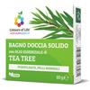 Colours Of Life Bagno doccia solido con TEA TREE, azione purificante e rinfrescante, per tutti i tipi di pelle, pack eco-friendly, prodotto naturale, con pratico nastro in cotone 80g Colours of Life SKIN SUPPLEMENT