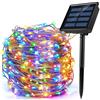 Luci di natale con pannello solare 8 giochi di illuminazione 10m 100 led esterno