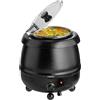 SARO SKZ-12 - Bollitore per zuppe, da 10 l, in acciaio inox, Ø 330 x 360 mm, con serbatoio dell'acqua estraibile, coperchio pieghevole, regolatore di energia e spia luminosa
