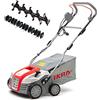 IKRA 80201020 scarificatore arieggiatore Elettrico IEVL 1840, Cesto di Raccolta 55l, Larghezza 40cm, profondità di Lavoro Regolabile, 1800 W, 230 V, Griggio/Rosso