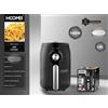 HOOMEI Friggitrice ad Aria Calda Senza Olio 1000W Frigge Cuoce Arrostisce 2Lt HM-5355