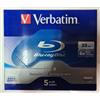 VERBATIM BLUE RAY DISC BD-R 25GB 4x RECORDABLE 6x speed vitesse PACK 5 PEZZI