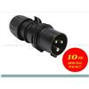 GDE 10x 10PZ GDE 911113 Spina Volante 16A CEE 50/60Hz nera