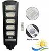 Gaoboos Lampione Stradale Faro LED 250W con Pannello Solare Telecomando Crepuscolare