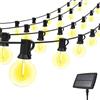 CATENA DI LUCI CORDONIERA NERA ESTERNO CON LAMPADE FOTOVOLTAICO ENERGIA SOLARE