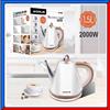 Aorlis Bollitore Elettrico da 1,5 Litri in Acciaio Vintage per The Tisane Acqua 2000W