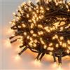 0910LUCI Luci di Natale a Led di per Albero colore Bianco Caldo 300 led 10 m. 8 Funzioni