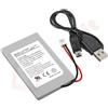 aglow.it Batteria PS3 Gamepad ricaricabile 1800mA 3.7V compatibile per Sony controller