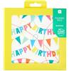 Talking Tables Confezione da 20 tovaglioli riciclabili Happy Birthday | Stoviglie usa e getta, ecologiche, senza plastica | Decorazioni per feste arcobaleno, Bunting Design, Unisex