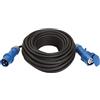 as - Schwabe cavi di prolunga CEE 25 m H07RN-F 3G6 - spina CEE e giunto CEE 230V/32A/3-pin/6h - cavo di prolunga CEE per uso esterno - Made in Germany - IP44 - nero, 63282