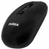 Nilox, Mouse Wireless 1600 DPI, 10 Metri Copertura, Mouse Wireless con 4 pulsanti, Ibernazione Automatica per Risparmio Energetico, Compatibile con Windows/Linux/Mac, Nero