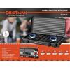 DESTMAN Fornello Elettrico 2 Piastra a Gas Doppio Fuoco a GPL Cucina Campeggio DT568-2T