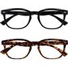 OPULIZE Nero E Marrone Tartaruga Lettori Valore 2 Pacco Stile Gregory Peck Uomo Donna Rr14-12T +3,50-58 Gr