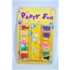 party fun 24 pezzi / Blister Candele per Compleanno, scritta HAPPY BIRTHDAY. altezza 2,5cm