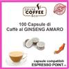 PausaCoffee 100 capsule cialde CAFFE' al GINSENG AMARO compatibile Lavazza ESPRESSO POINT