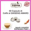 PausaCoffee 50 capsule cialde CAFFE' al GINSENG AMARO compatibile Lavazza ESPRESSO POINT