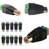 STG-TOP 25 Pz. CONNETTORE adattatore RCA femmina con morsetti viti presa AV presa audio