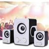 EACH ITALY CASSE ACUSTICHE PC 2.1 SPEAKER AUDIO MUSICA MP3 TV AUX DESKTOP NOTEBOOK FT-Q7