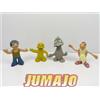N/A FIG80a lot 4 figurines PVC schleich 1974 KLAWITTERBUS 5/7,5 cm Freddy chien