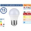 V-TAC 15 PEZZI V-TAC VT-1830 LAMPADINA LED E27 3.7W BULB G45 MINIGLOBO SMD 320 LUMEN