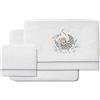 Interbaby Lenzuola Coralina Minicuna New Sleeping bianco e grigio