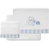 Interbaby Lenzuola Coralina Honey Bear bianco e blu