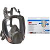 3M 6800M Maschera a Pieno Facciale, Riutilizzabile, Misura Media, Grigio & Filtro per Vapori Organici 6055, A2 per le Serie 6000 E 6500, 1PR/PK