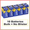 VARTA PILE ALCALINE AA AAA 9v 9volts BATTERIE Ministilo Stilo VARTA INDUSTRIAL PRO