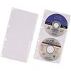 Durable 520319 - CD/DVD Cover S, busta per 2 CD/DVD, rivestimento protettivo, banda forata per archiviazione, trasparente, confezione da 5 pezzi