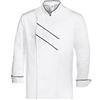 BP 1538-400-2132-58, Giacca da cuoco, manica lunga con polsini 215,00 g/m², misto tessuto bianco/nero, 45/46