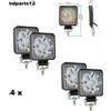 Autonet 4x 27w Led Luce Faro Lampada Da Lavoro Faretto Auto Alogeno Luce Guida 12/24v