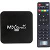 MXQ TV BOX DECODER SMART INTERNET WIFI PRO 8K RAM 4GB ROM 32GB ULTRA HD ANDROID MXQ