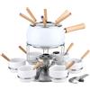 EVA COLLECTION SET FONDUTA BIANCO 23 PEZZI ACCIAIO INOX SET DA 6 PERSONE