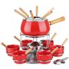 EVA COLLECTION SET FONDUTA ROSSO 23 PEZZI ACCIAIO INOX SET DA 6 PERSONE