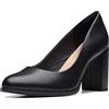 Clarks Freva85 Court Womens Black Leather, 3