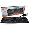 Linq Tastiera Multimediale Usb wired K3, Tastiera mini slim con cavo usb, Colore Nero