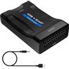 Adattatore HDMI SCART per TV Convertitore Presa Femmina da HDMI A SCART femmina