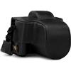 MegaGear MG1883 Ever Ready - Custodia in vera pelle compatibile con Fujifilm X-T200 (XC15-45 mm), colore: Nero
