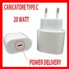 CARICATORE PER IPHONE X XS 11 12 13 14 CAVO TYPE C RAPIDO CARICABATTERIA