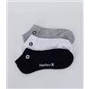 Hurley H2o Dri Low Cut Sock 3pk Calzini, Blanco, 44 Uomo