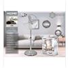 HOOMEI Ventilatore a Piantana Metallo Cromato 50W Rotazione Automatica 40 Cm HM-8688